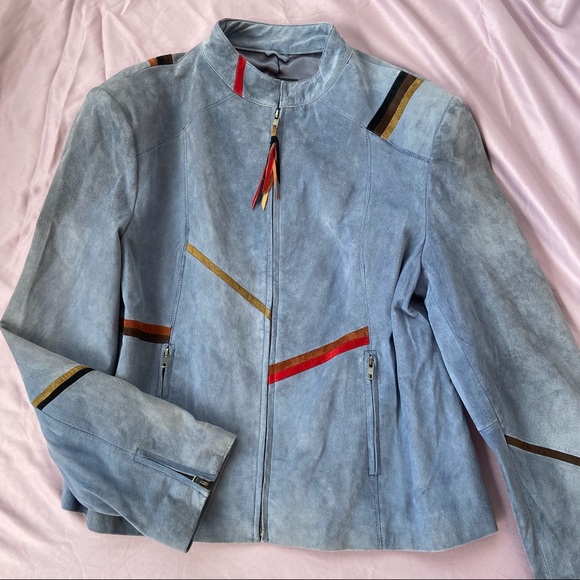 Vintage leather jacket sz Large - Picture 2 of 12